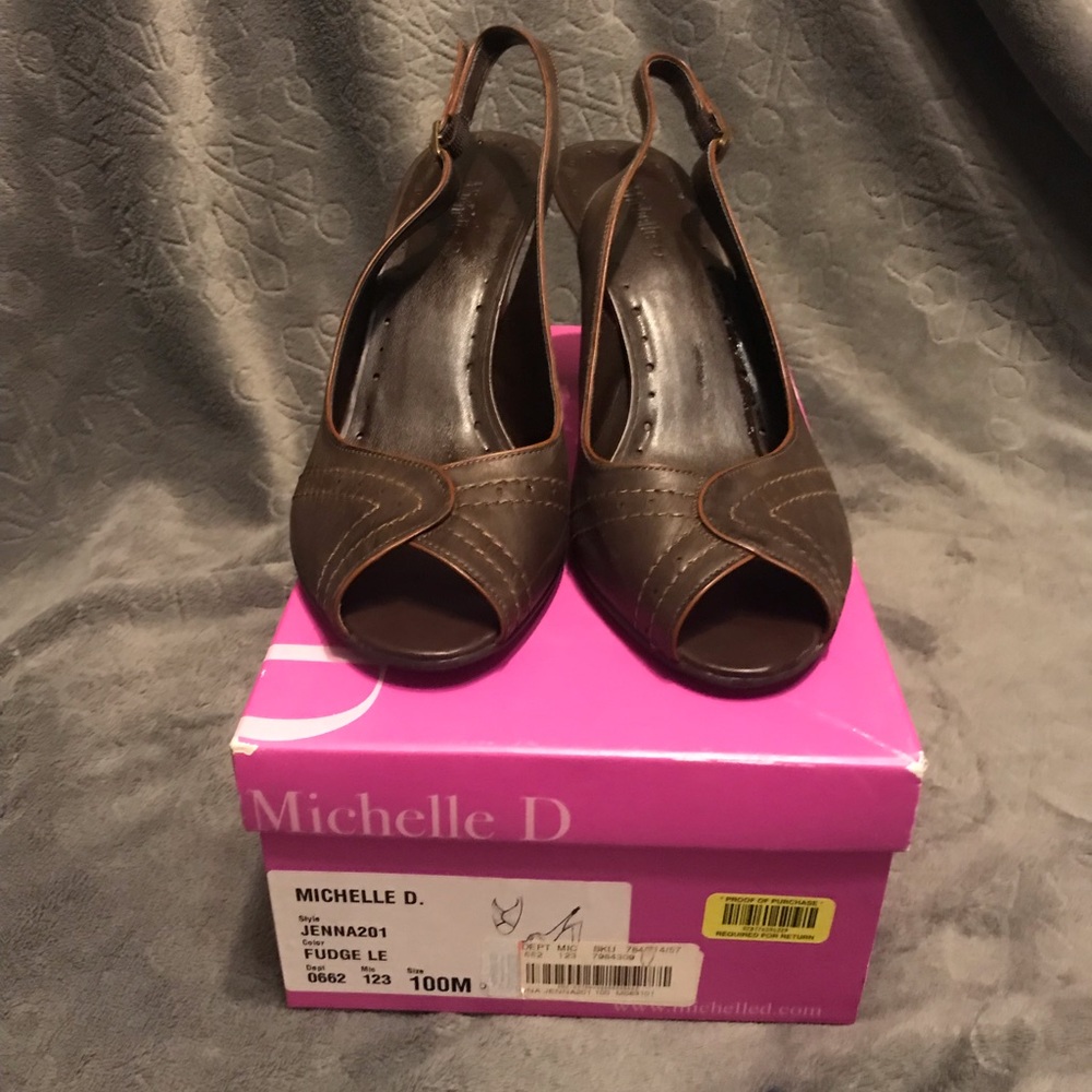 Michelle D sling back heels